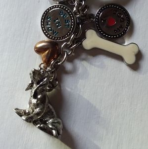 Basset hound charms keychain marked CN